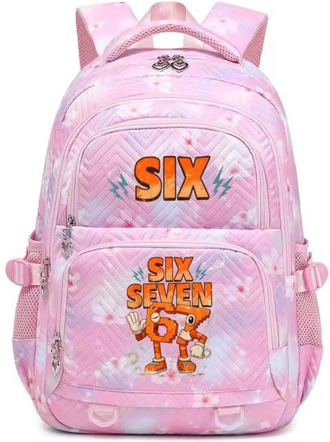 3-teiliges Schulrucksack-Set in Pink aus Oxford-Stoff mit großem Fassungsvermögen, Schultasche und Federmäppchen - Bild 1
