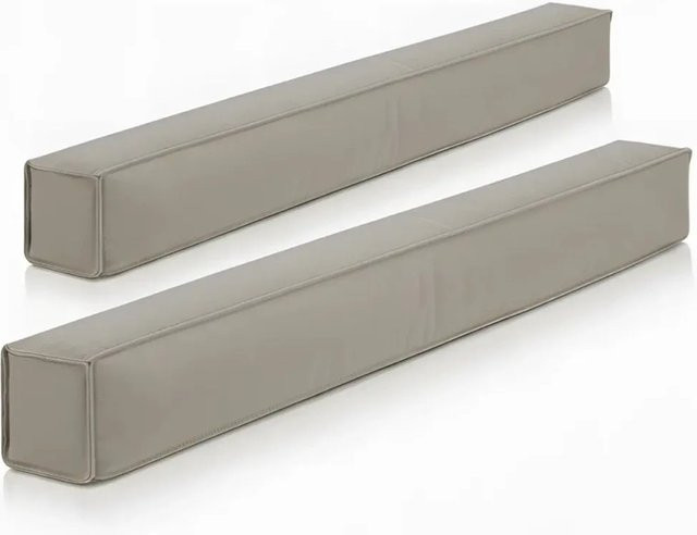 Beautissu 2er Set Magnetischer Zugluftstopper für Türen, Hellgrau, Breite: 90 cm - Bild 1