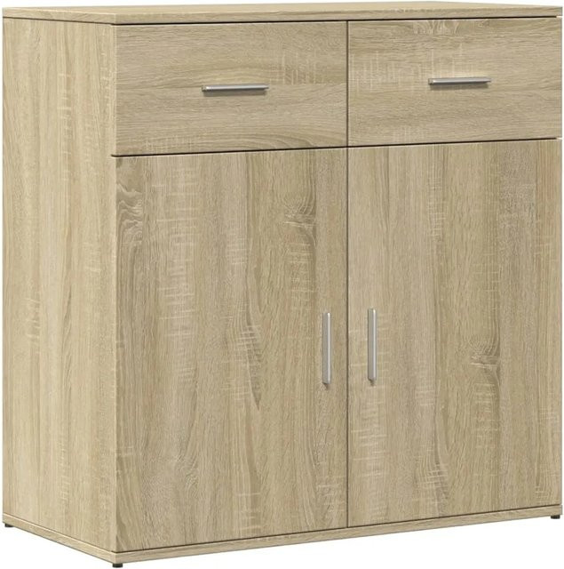 vidaXL Sideboard Sonoma Eiche in Braun und Beige aus Holzwerkstoff B: 79 cm, T: 38 cm, H: 80 cm - Bild 1