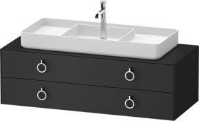 Duravit Waschtischunterschrank White Tulip in Weiß Matt, Breite: 130 cm, Tiefe: 55 cm, Höhe: 40,8 cm - Bild 1