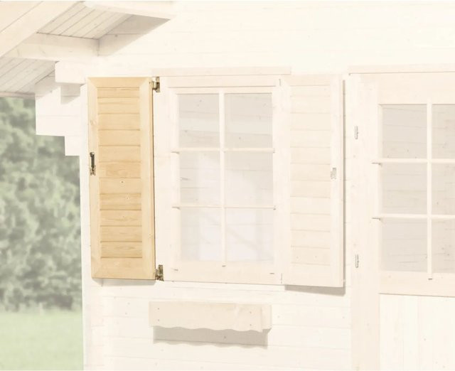 Einseitiger Fensterladen für Weka Holz-Gartenhaus 149 und 177, Breite: 84 cm, Höhe: 113 cm - Bild 1