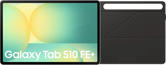 Samsung Galaxy Tab S10 FE Plus 13,1 Zoll Tablet 128 GB Wi-Fi Silber mit schwarzem Book Case - Bild 1