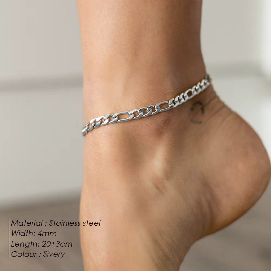EMANCO Fußkette Edelstahl, Silber, Unisex - Bild 2
