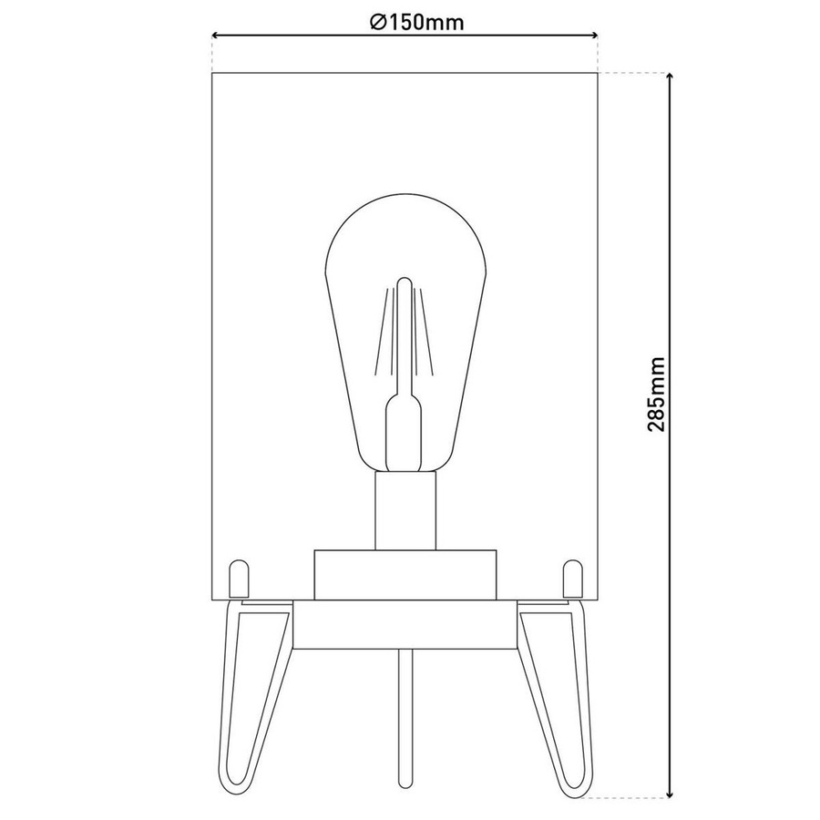 Näve LED-Batterieleuchte Lonna Schwarz aus Metall und Glas B/T/H: 15 x 15 x 28,5 cm - Bild 2