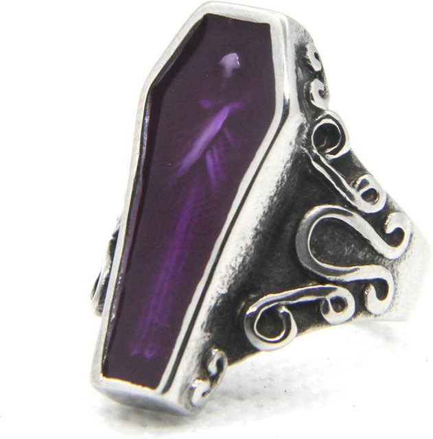 Rany&Roy Ring Lila Sarg Mumie, 316L Edelstahl, Unisex - Bild 1