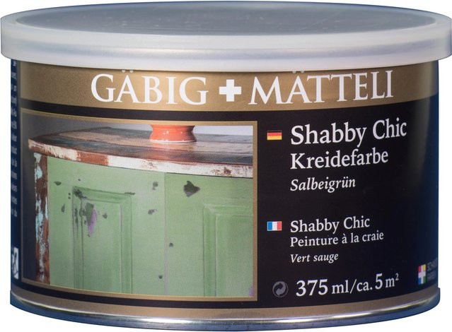 Gäbig+Mätteli Shabby Chic Kreidefarbe Salbeigrün matt 375 ml - Bild 1