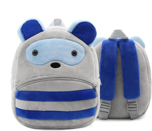 Kidsly Plüsch Rucksack, Cartoon-Tiere, für Kindergarten Kinder - Bild 1