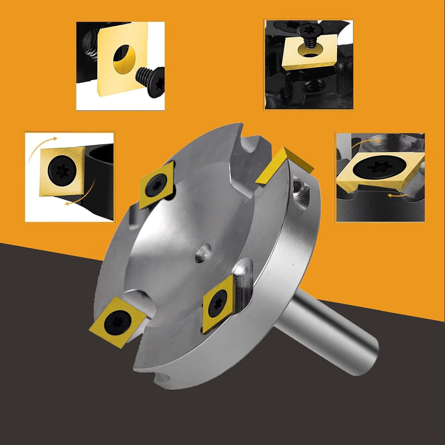 Dreanique 2-schneidiger vernickelter Planfräser in Silber, Schaftdurchmesser: 8 mm, Schnittdurchmesser: 38,1–75 mm - Bild 4