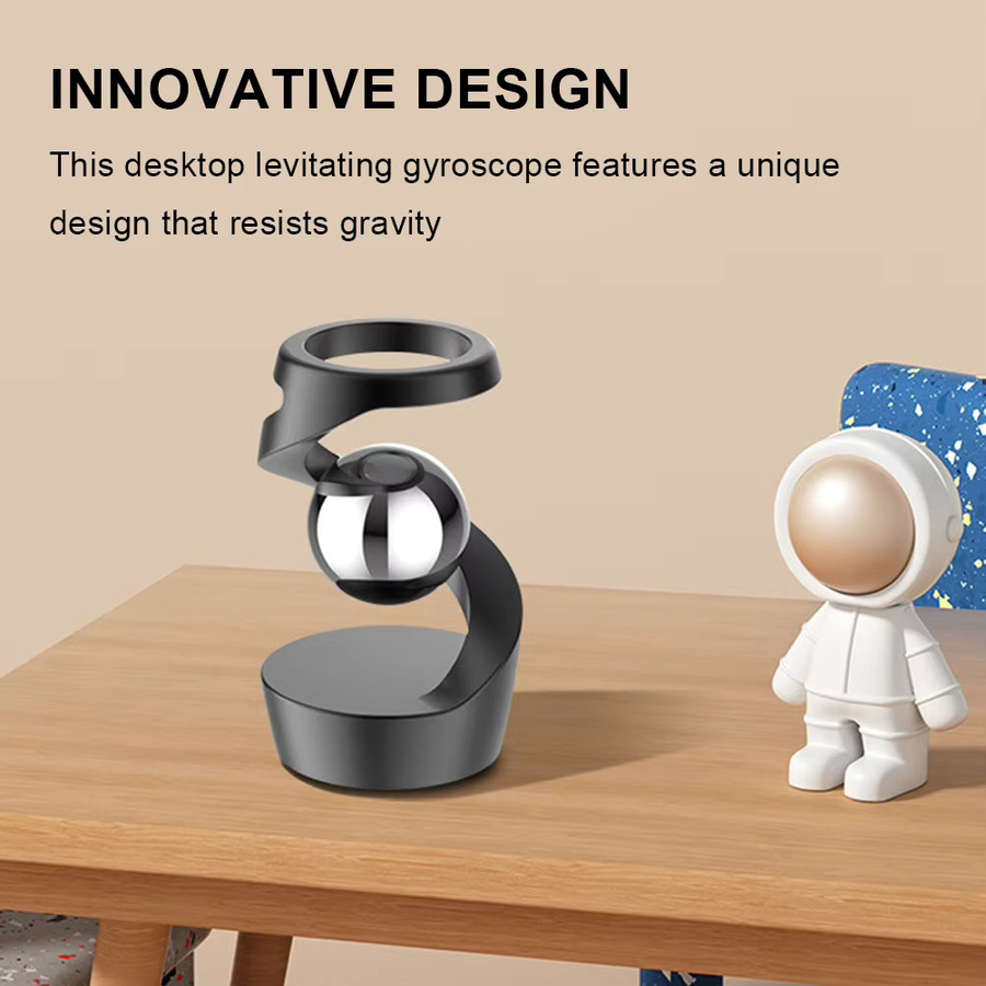 Alloet Kinetisches Schreibtischspielzeug Gold – Hängendes Gyroskop Fidget Spinner mit optischer Täuschung zur Büro-Dekoration - Bild 2
