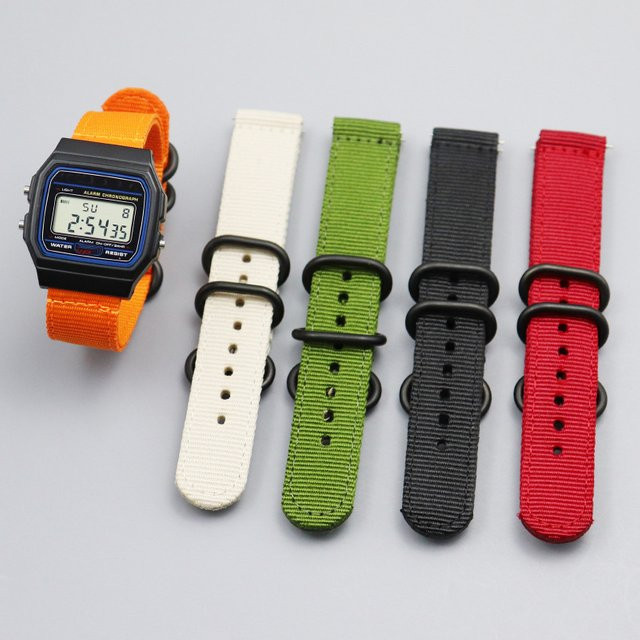 Casio Uhrenarmband Nylon, Textil/NATO, 18mm, Unisex - Bild 1