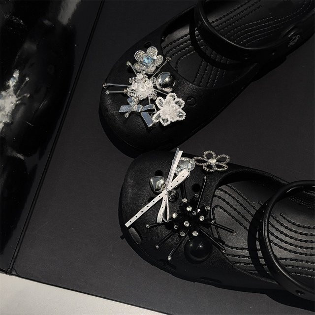SMATLELF Schuh-Charms, Blumen-Röhrenperlen, Schleifenschnallen - Bild 1