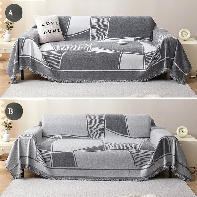 Super Six Chenille Sofabezug Modern Verdickt Doppelseitig B/B: 180 x 130 cm - Bild 1