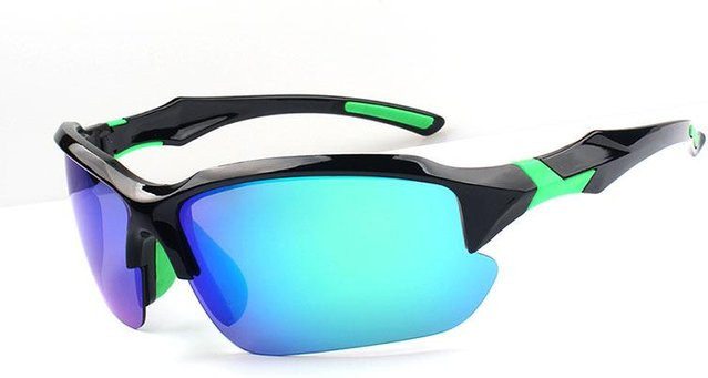 Gotosee Sportsonnenbrille, Vollrand, Kunststoff, grün, multicolour, polarisiert - Bild 1