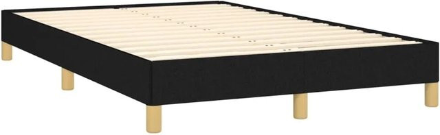 vidaXL Bettgestell aus Kiefernholz und Stoff in Schwarz B/T/H: 100-120 x 200 cm - Bild 1