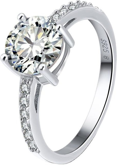 Ring 925 Silber, Zirkonia, Weiß, Damen - Bild 1