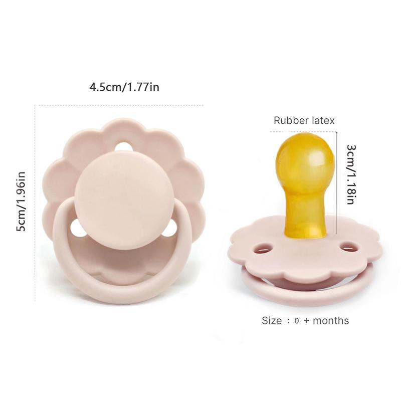 Achieve Great Babyschnuller mit rundem Kopf aus Naturkautschuk, BPA-frei, dunkel rosa, für Babys von 0 bis 36 Monaten - Bild 4