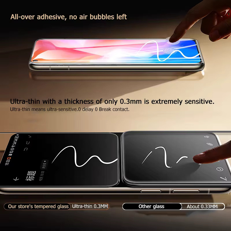 HD 9H Kristall Gehärtetes Glas als Display Schutz für vivo Y30 Y31 Y32 Y33s Y35 Y52 Y53s Y55 Y70 Y72 Y76 Y78 in Transparent mit voller Abdeckung - Bild 3
