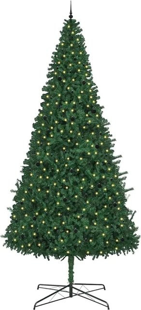 vidaXL Weihnachtsbaum in Grün mit warmweißen LED-Lichterketten aus PVC, 400 cm Höhe - Bild 1