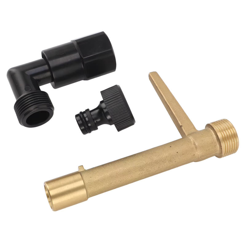 Schnellkupplungsschlüssel aus Messing für Gartenschläuche und unterirdische Bewässerung, G3/4 Zoll, Farbe: Gold - Bild 5