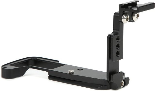 KONNWEI Schnellwechsel-L-Platten-Handgriffhalterung mit ARCA-Schnittstelle und Kaltschuhsitz für Olympus E-M1 II, Schwarz - Bild 1