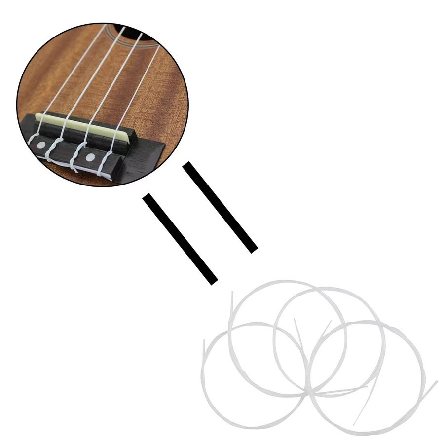 IRIN Ukulele Saiten aus Nylon für hawaiianische Gitarren, Weiß, Anfänger und Profi-Zubehör - Bild 1