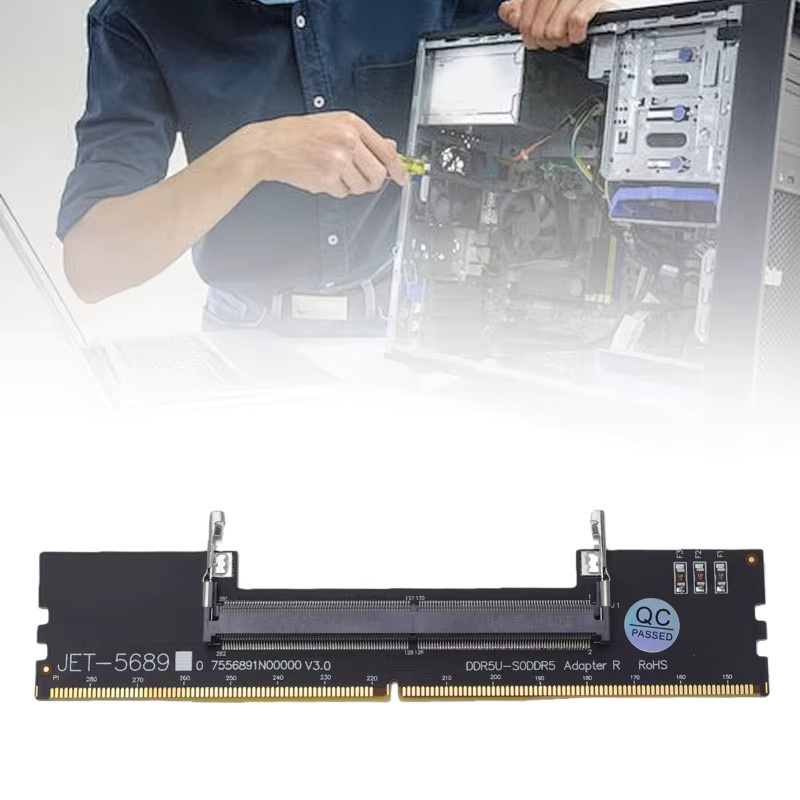 VBESTLIFE DDR5 U-DIMM zu SO-DIMM Adapterkarte in Schwarz für die Konvertierung von Desktop- zu Laptop-Speicher - Bild 5