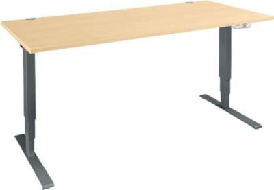 Schäfer Shop Genius Schreibtisch AERO FLEX elektrisch höhenverstellbar mit T-Fuß und Memorypanel, Breite: 180 cm, Ahorn/Anthrazit - Bild 1