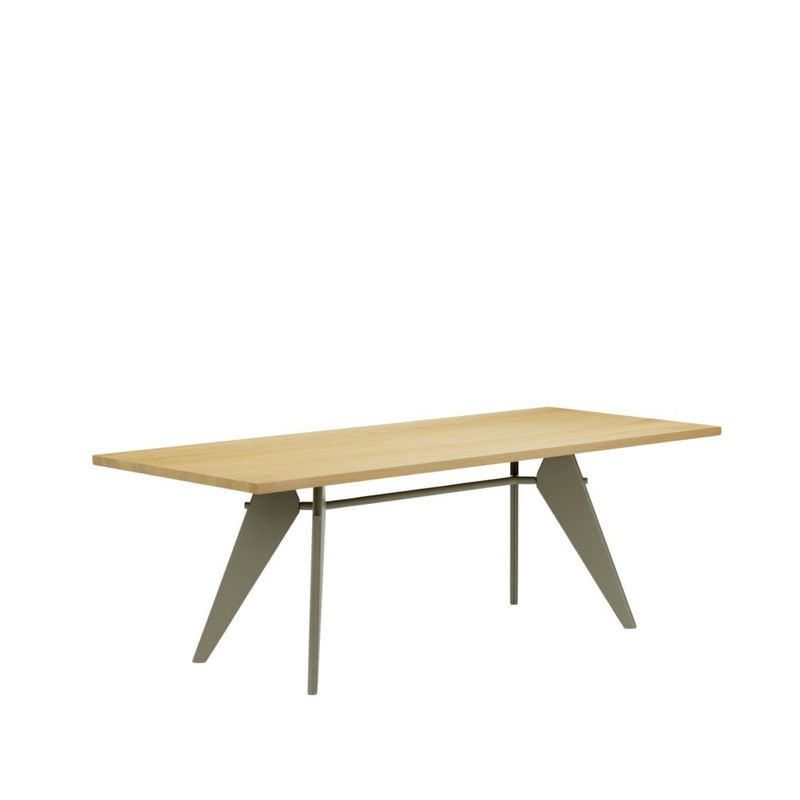 Vitra Em Table in Braun mit rechteckiger Form und Trestle-Gestell - Bild 2