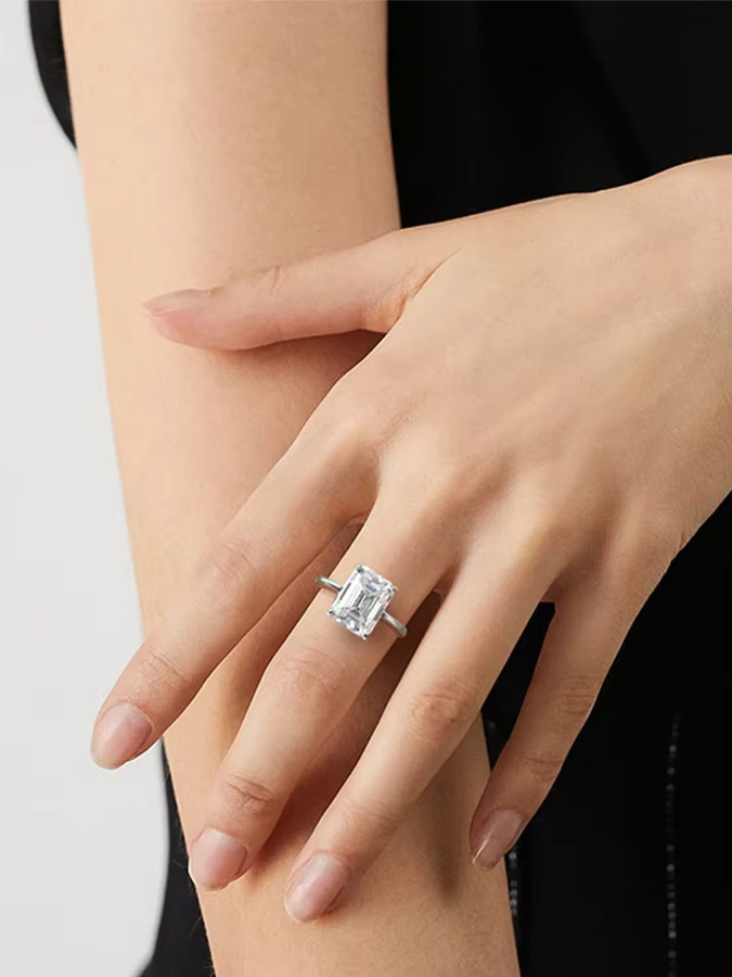 Houtros Moissanit-Ring, 925 Silber, Damen - Bild 7