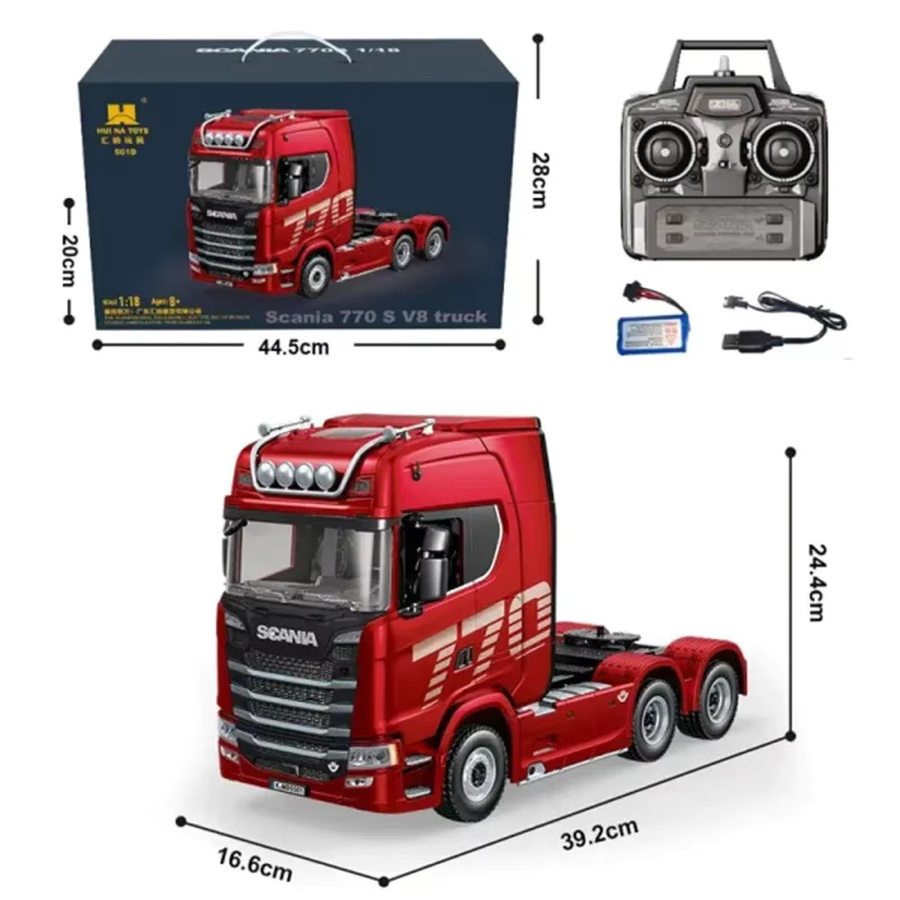 HUINA Scania RC Truck, 1:18, Legierung, mit Licht und Sound, ab 14 Jahren - Bild 5