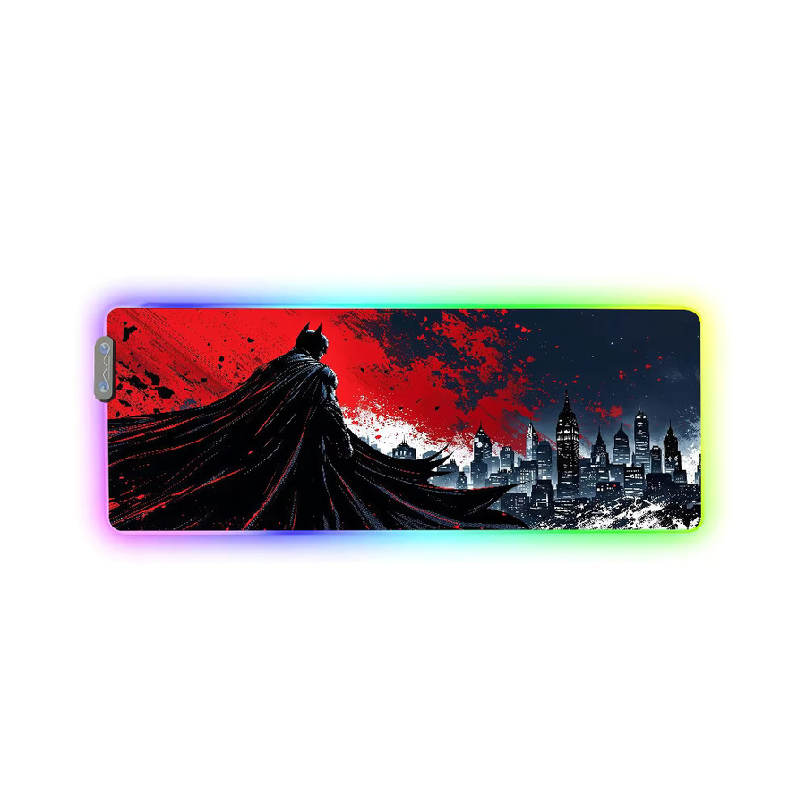 Warner Bros. Batman RGB LED Mauspad XXL rutschfeste Schreibtischunterlage in Multicolour - Bild 2