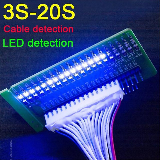 DYKBmetered LED-Kabeltester zur Erkennung von Li-Ion und LiFePO4 BMS-Schutzplatinen, Farbe: Grün - Bild 1