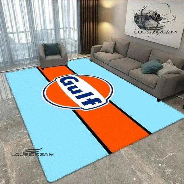 Rutschfester 3D Motorrad Teppich von Magic Zhu in Blau, B/B: 60 x 90 cm - Bild 1