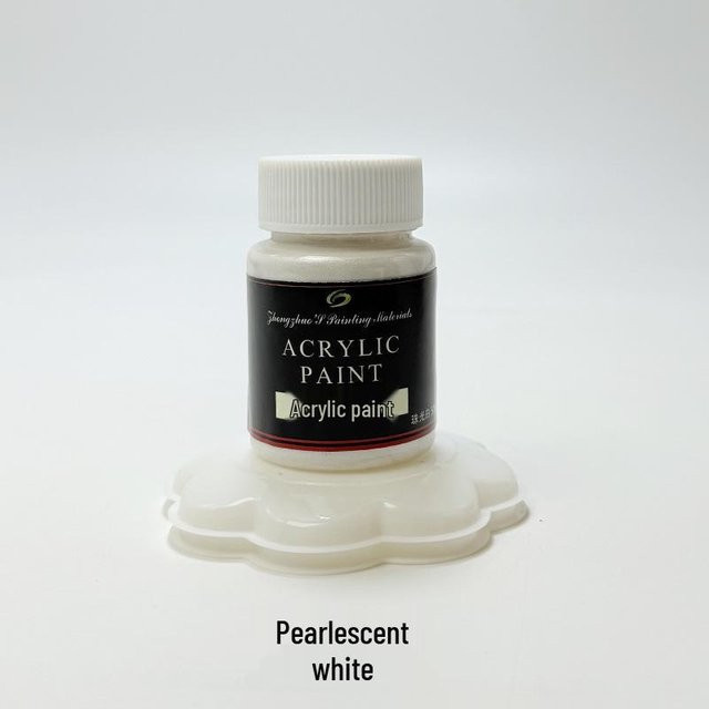 Zhongzhuo Perlmutt-Metallic Acrylfarbe Set mit 12 Farben in Multicolour und Weiß, 50 ml pro Farbe - Bild 1
