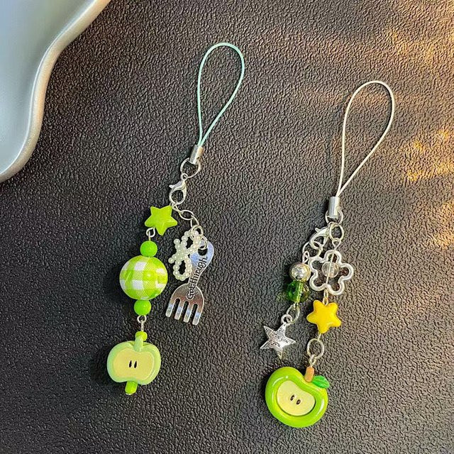 ZHANZHI Handy-Charm-Lanyard, Obst-Perlen, Damen - Bild 1