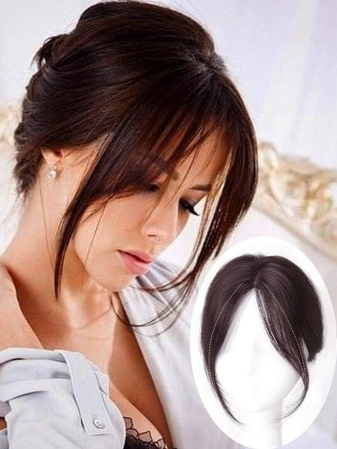 Clip-in-Extensions Haar-Pony, synthetische seitliche Fransen, Damen - Bild 1