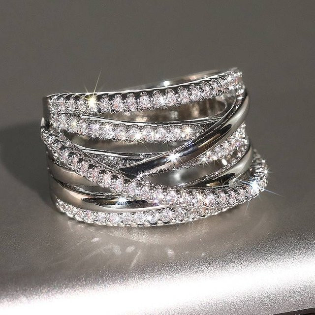 Huitan Ring, Silber, Zirkonia, Damen - Bild 1