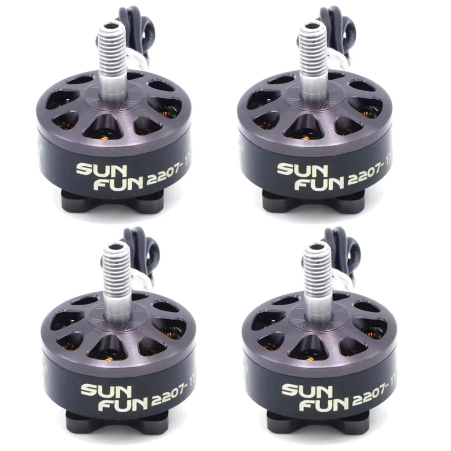 SUN FUN 2207 FPV Racing Brushless Motoren Set mit CW-Gewinde in Schwarz für RC Drohnen und Quadcopter Ersatzteile, 4 Stück - Bild 3