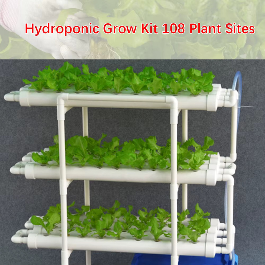 Bymaocar Hydroponic Grow Kit 3-lagiges Pflanzenwachstumsset für Gemüse in Weiß - Bild 2