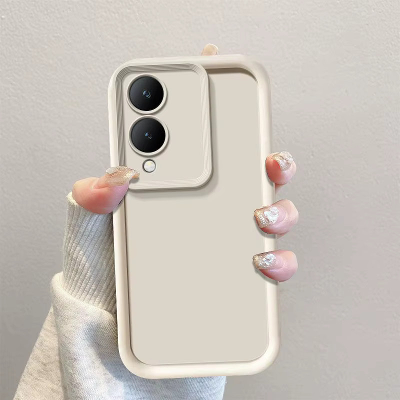 Stoßfeste Schutzhülle für Vivo Y17s, Vivo Y28 5G und Vivo G2 in Weiß mit mattem Hautgefühl - Bild 3