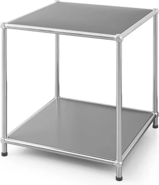 Floordirekt Concept Epure MK-012 Metallregal Beistelltisch in Grau matt, B/T/H: 40 x 40 x 46 cm - Bild 1