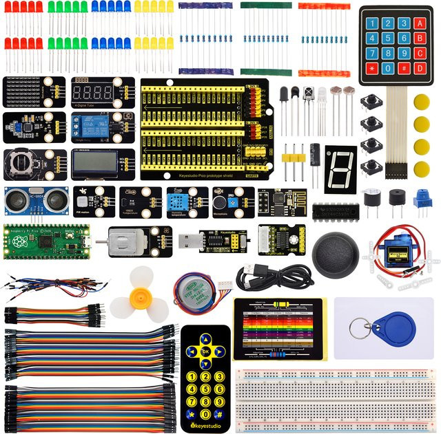 Keyestudio Raspberry Pi Pico Super Starter Kit und Learning Kit Basic Edition in Multicolor mit Unterstützung für MicroPython und Arduino C Language - Bild 1