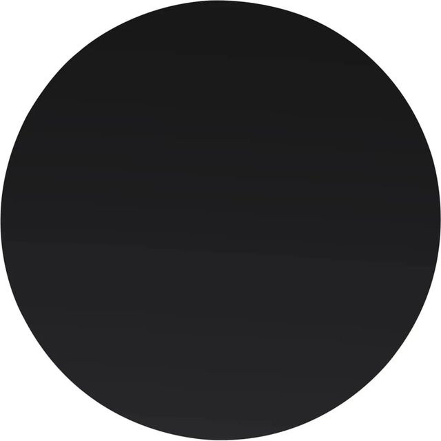 vidaXL Tischplatte aus gehärtetem Glas rund, transparent/schwarz, Durchmesser: 60 cm - Bild 1