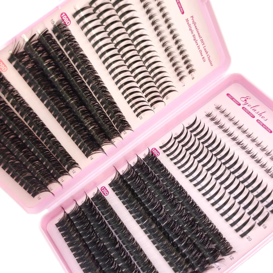 HBZGTLAD 3D Nerz Wimpern Bündel, Black, Natürlich, Unisex - Bild 4