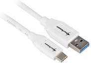 Sharkoon USB 3.2 Gen 2 Kabel USB-A auf USB-C in Weiß - Bild 1