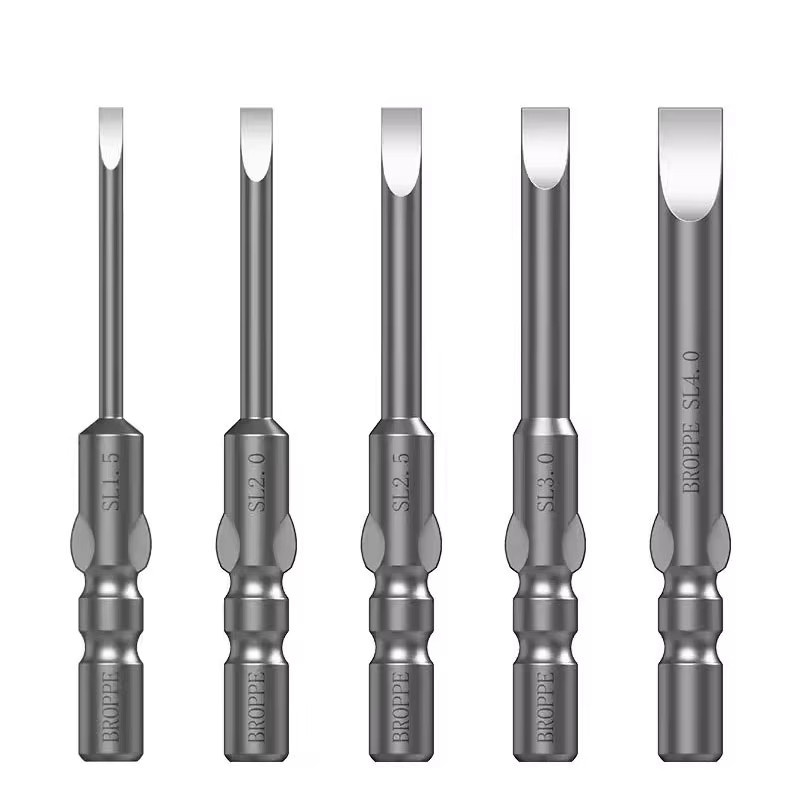 Conboom 800er Set Magnetische Schlitz-Bits aus S2-Legierungsstahl in Silber, Rundschaft 4 mm - Bild 3