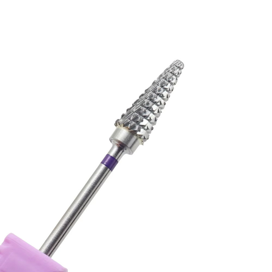 Easy Nail Nagelbohrer-Aufsatz aus Hartmetall, Purple, Metallic, Unisex - Bild 2