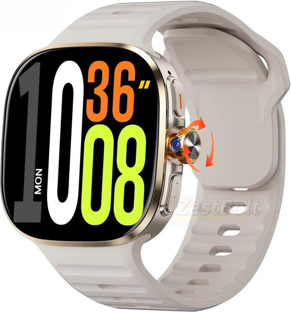 ElectronicsHome M99 5G Smartwatch mit 2,4 Zoll Amoled Display, Android, Drehkamera, SIM-Kartenslot und WIFI in Silber - Bild 1