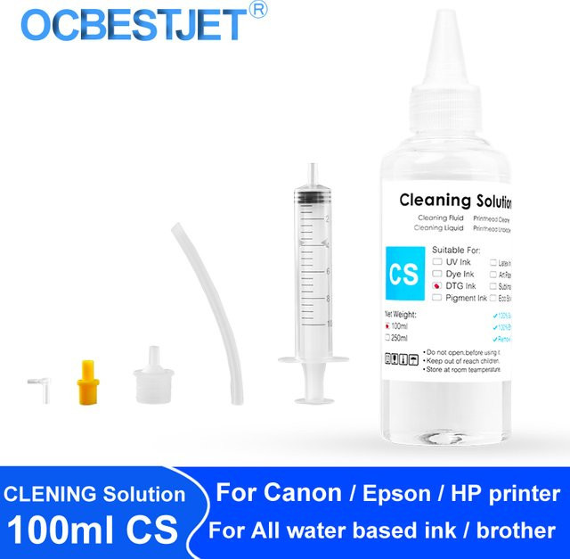 OCBESTJET Druckkopf Reiniger auf Wasserbasis für Epson, HP, Canon und Brother, 100 ml - Bild 1