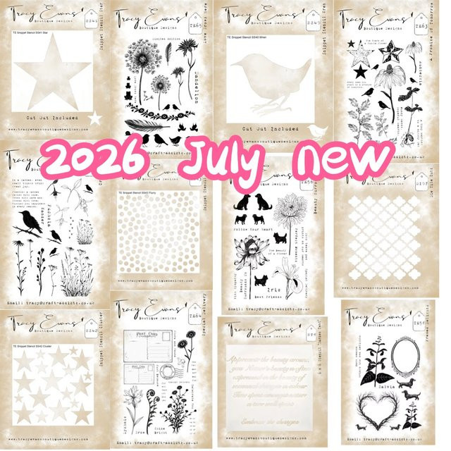 Eule und Kreis 2026 Stempel und Schablonen Set aus Kunststoff für DIY Scrapbooking und Bastelarbeiten - Bild 1